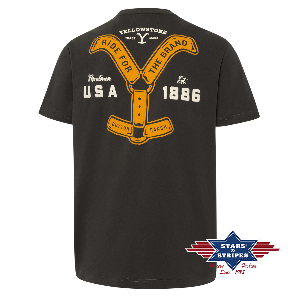 T-Shirt YELLOWSTONE Ride For The Brand schwarz