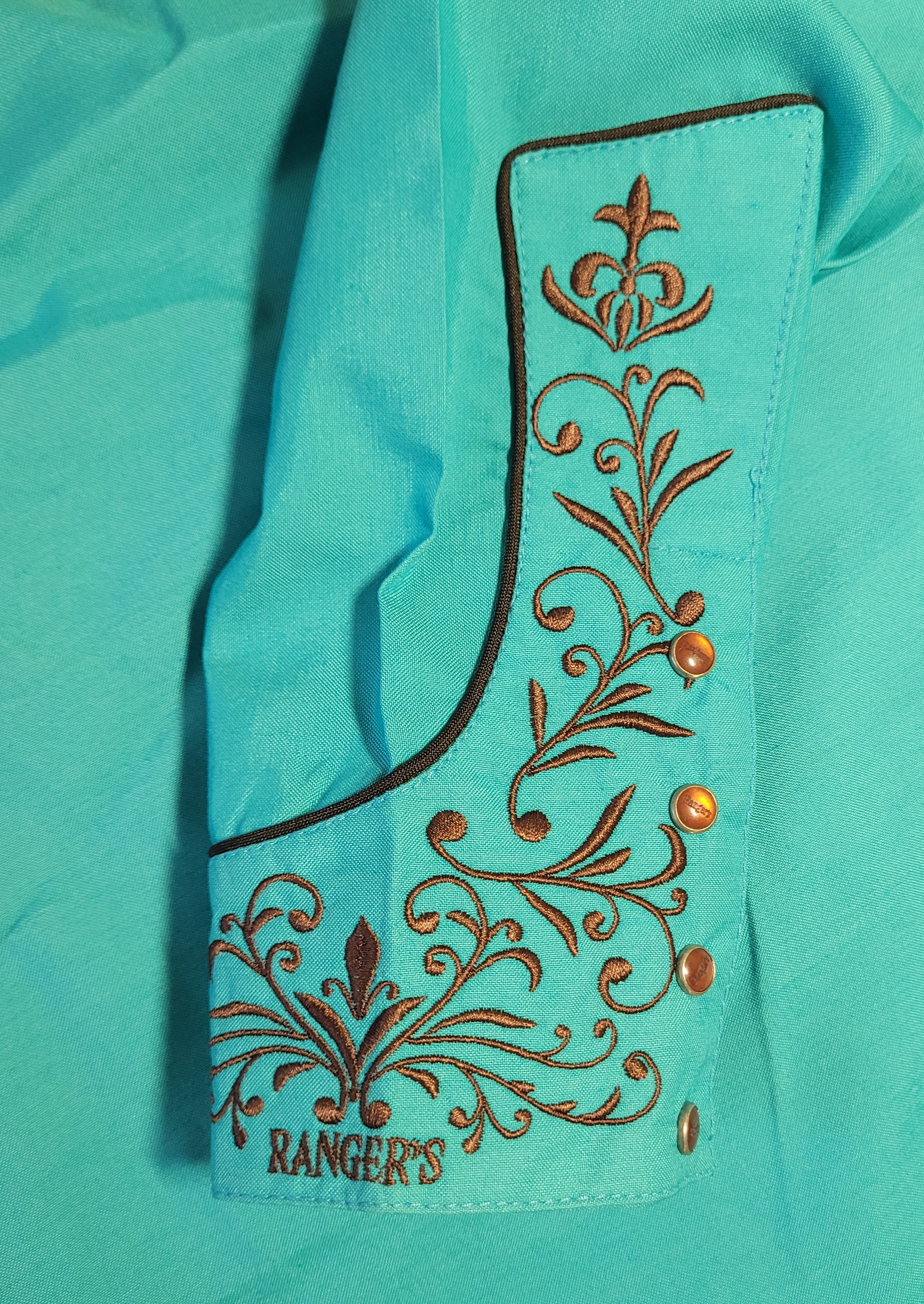 Rangers Westernbluse Avery türkis