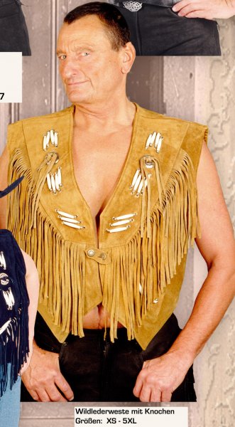 Wildlederweste beige W 22708