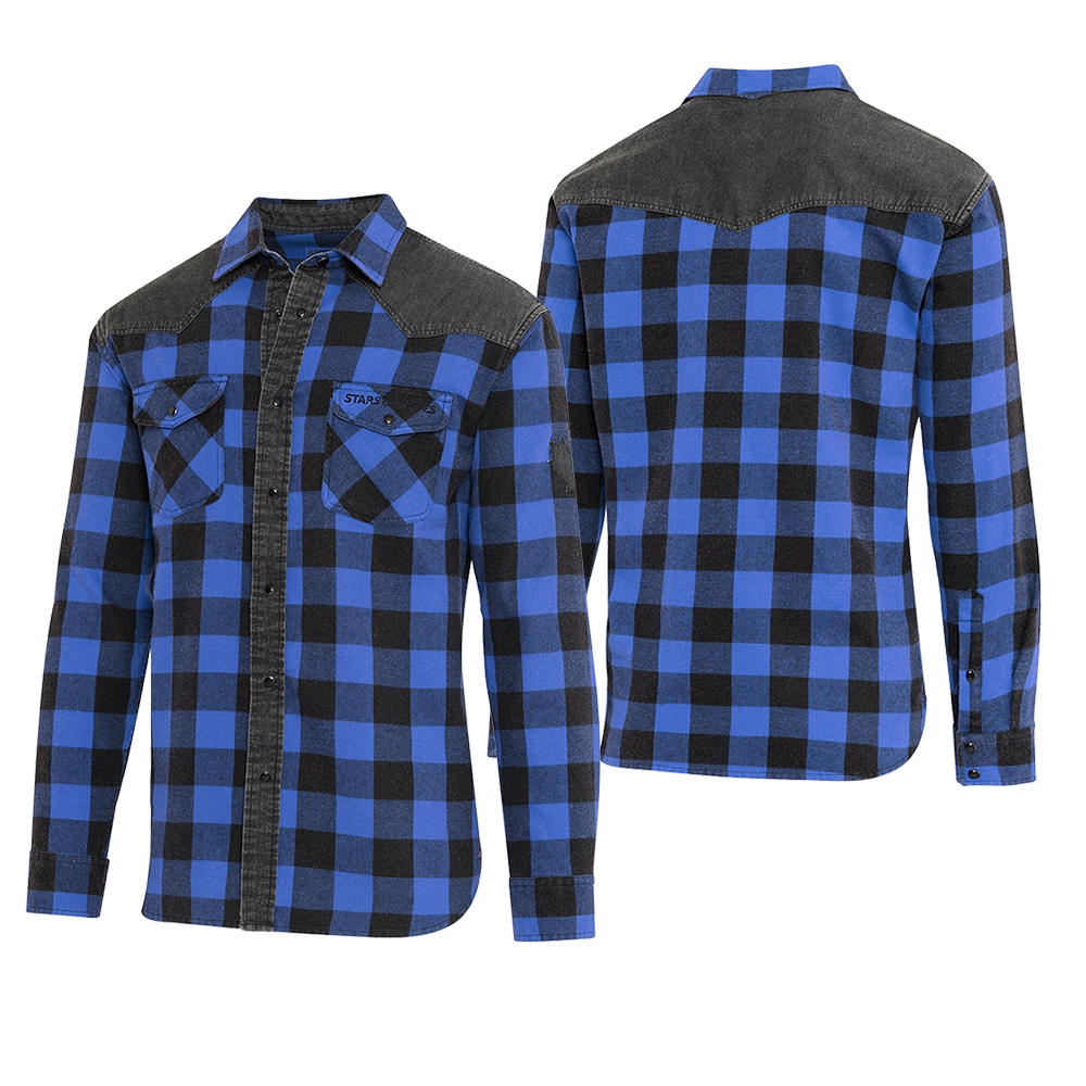 Westernhemd Lumber Jack blau