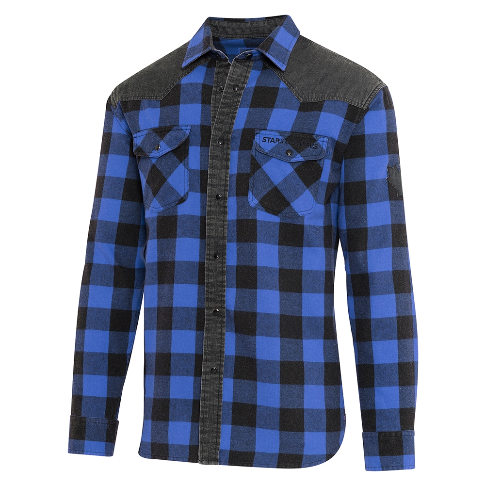 Westernhemd Lumber Jack blau