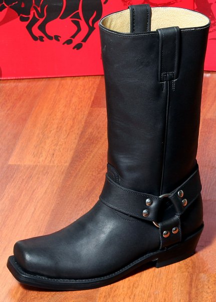 Bikerstiefel Bullrider lang schwarz