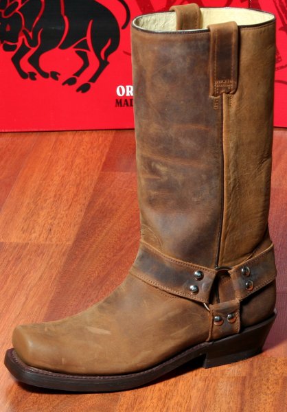  Bikerstiefel Bullrider lang braun