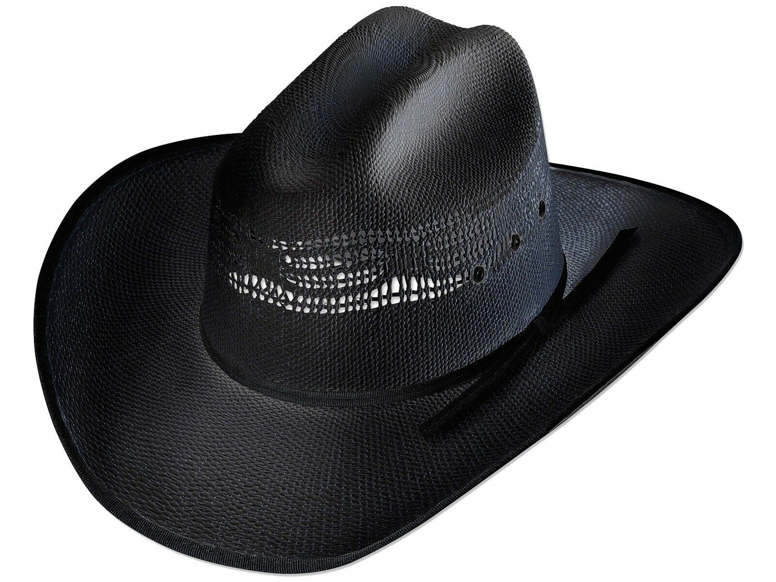 Westernstrohhut Ashton schwarz