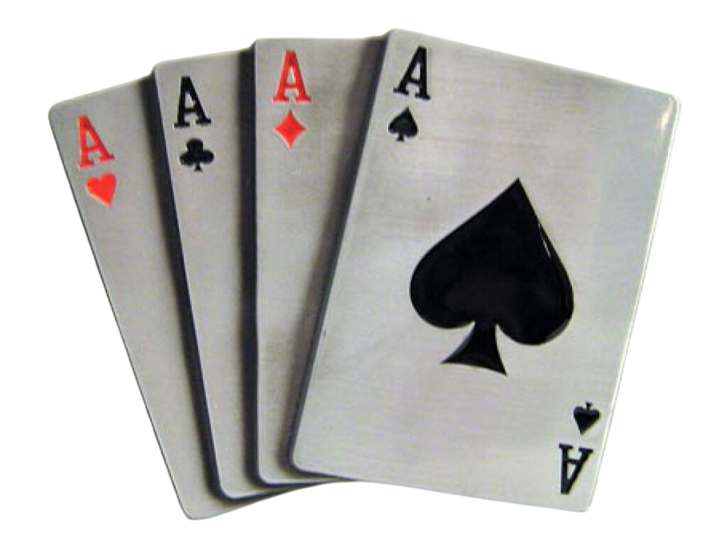 Gürtelschnalle S 25647 Vier Asse