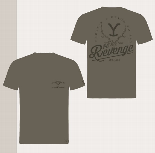 T-Shirt YELLOWSTONE For Revenge grau